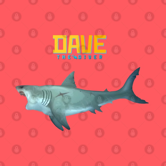 DAVE the diver Fan Art - Great White by Buff Geeks Art