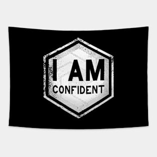 I AM Confident - Affirmation - White Tapestry