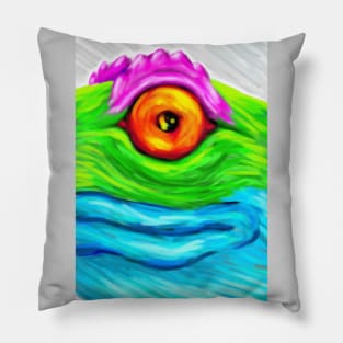 Fantasy Neon Froggo's eye Pillow