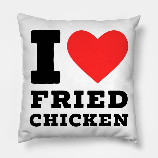 i love Fried chicken Pillow by richercollections