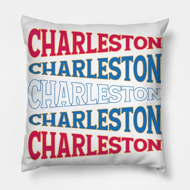 NATIONAL TEXT ART CHARLESTON Pillow by LAVA-ROMA-NOVA