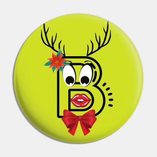 DEER B Letter Pin