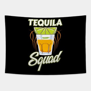 Cute & Funny Tequila Squad Margarita Drinking Tapestry