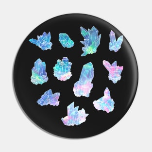 Rainbow Galaxy Crystals Pin