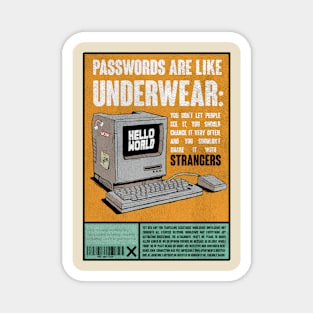 Funny Password definition For Computer Geek Magnet