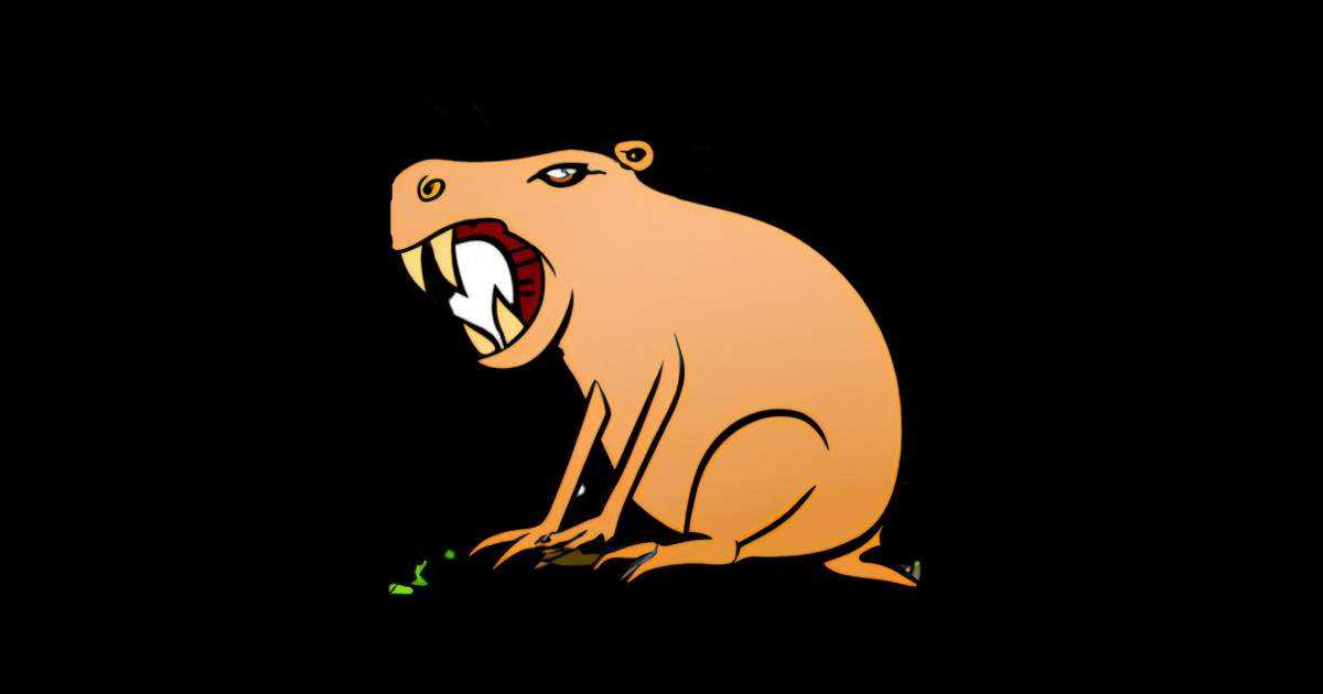 Angry Capybara Cartoon Angry Beavers TShirt TeePublic