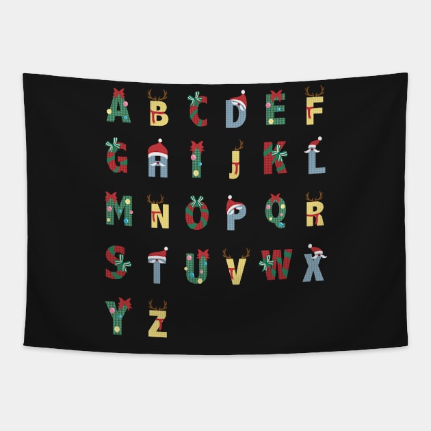 Christmas Alphabet Tapestry by amitsurti
