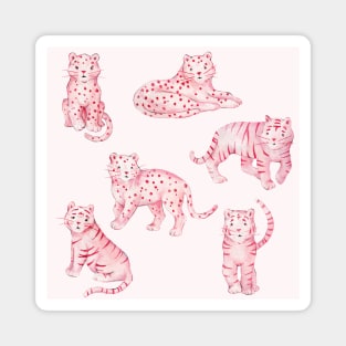 Cute Tigers Cheetahs Leopards Kawaii Magnet