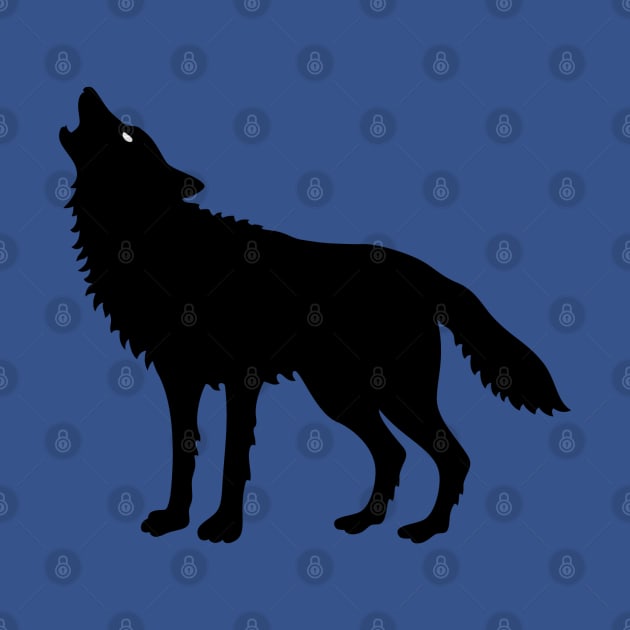 Howling Wolf (Silhouette) by MrFaulbaum