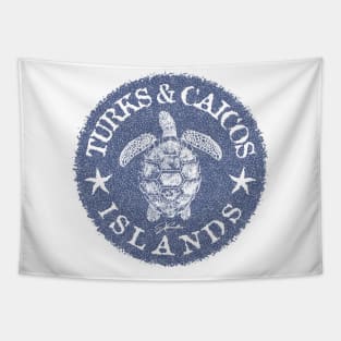 Turks & Caicos Islands Sea Turtle (Distressed) Tapestry