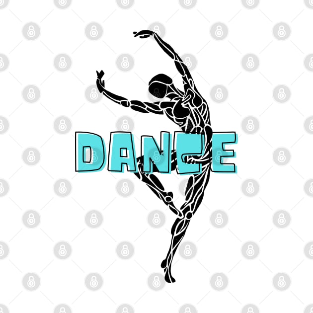 Dance Sport Dancer Silhouette Artwork by badlydrawnbabe