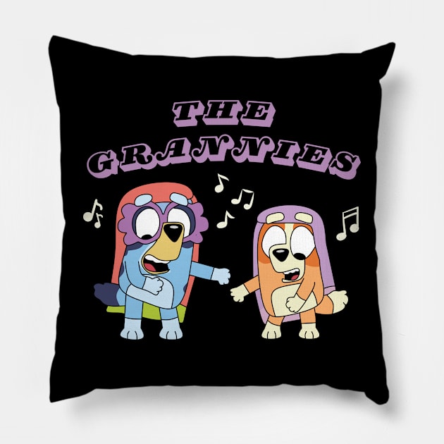 grannies dance Pillow by screamousking