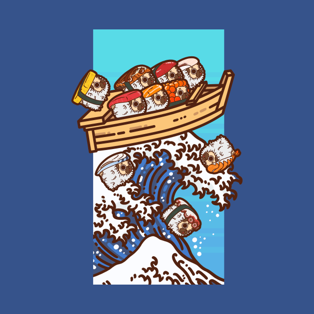 Great Wave Puglie by Puglie Pug 