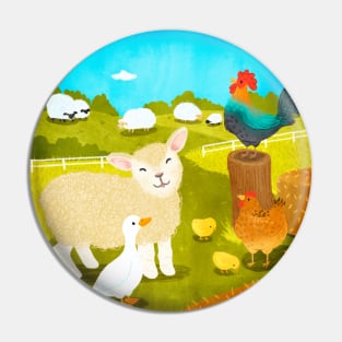 Farm Animals Pin