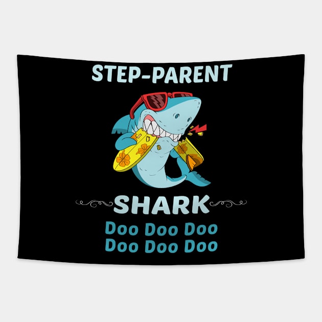 Family Shark 1 STEP-PARENT Tapestry by blakelan128