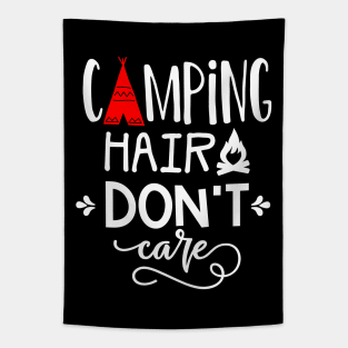 Camping Hair don't Care Tapestry