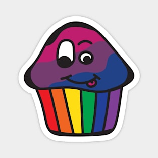 Bisexual Pride Rainbow Cupcake Magnet