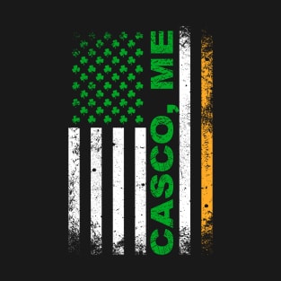 Irish American Flag CASCO, ME T-Shirt