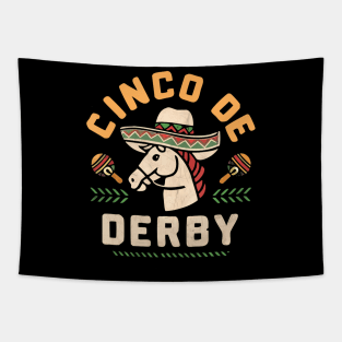Cinco De Derby  Horse Racing derby Party sombrero Tapestry
