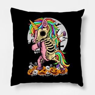 Unicorn Zombie Skeleton Dabbing Pumpkin Halloween Moon Girls Women Pillow