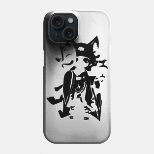 Ninja (yaksha warrior) minimal silhouette white Phone Case