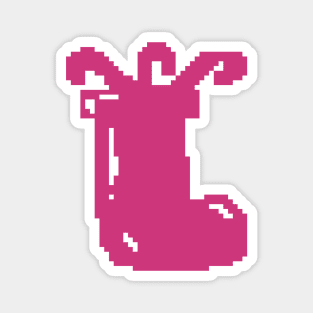 Pink Christmas socks pixel art Magnet