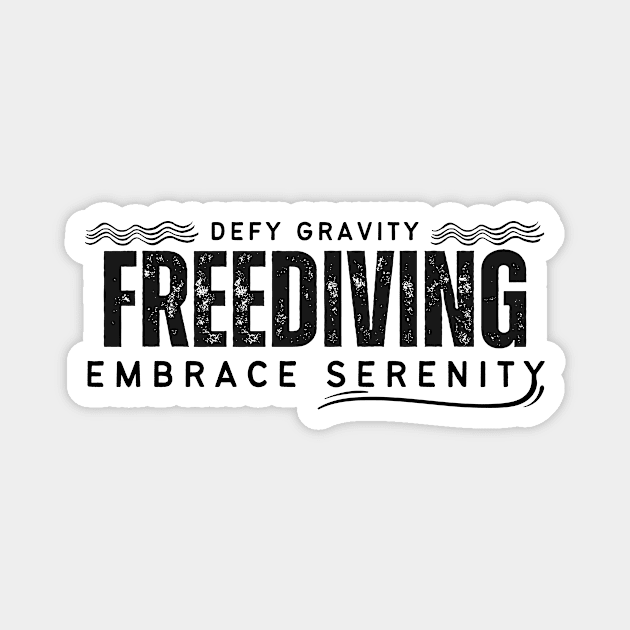 Defy Gravity - Freediving - Embrace Serenity | Freediving | Freediver | Ocean lover | Diver | Apnea Magnet by Punderful Adventures