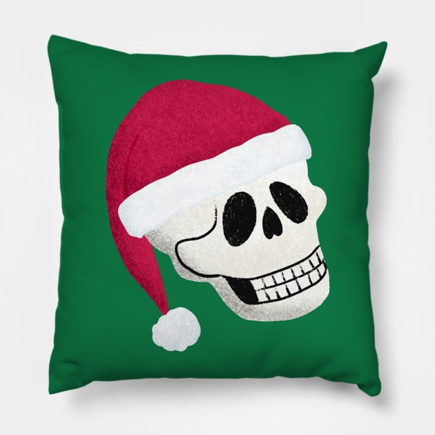 Xmas Skull Pillow by Midnight Pixels
