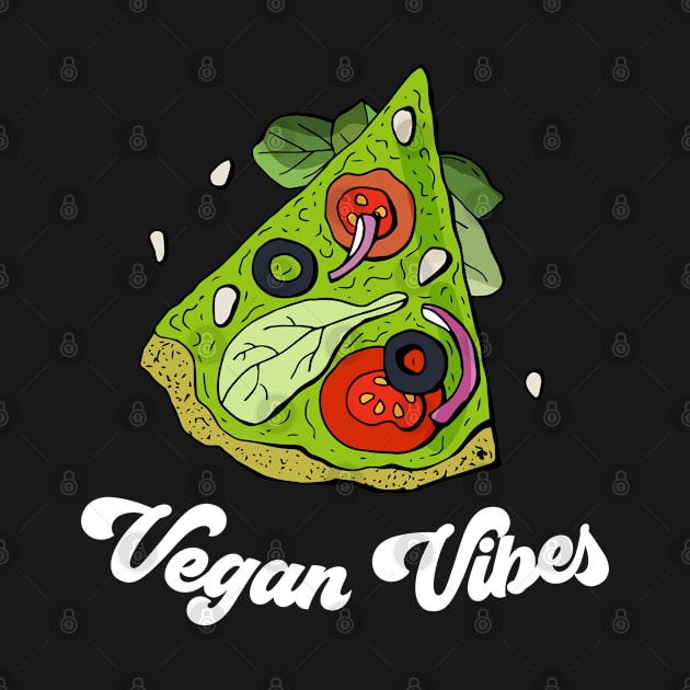 Vegan Vibes Veggie Pizza by Whimsical Frank