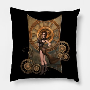 Steampunk women Pillow