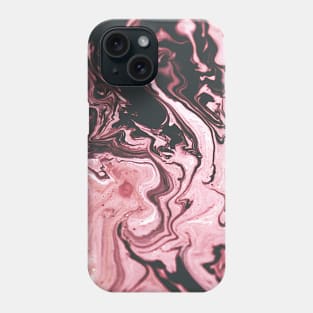 Fluid colored painting dark and light pink Phone Case