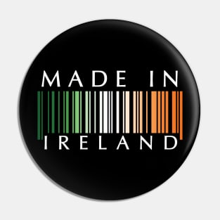 Made in Ireland flag barcode Pin