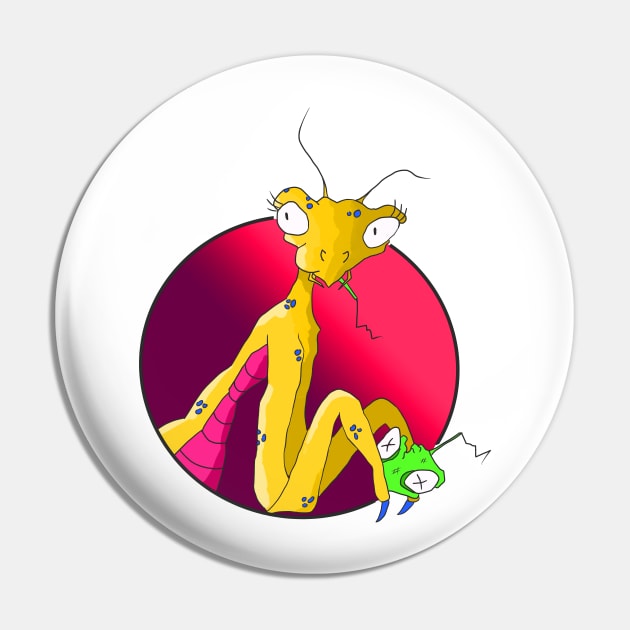 Praying Mantis caught eating her partner Pin by PixelMat