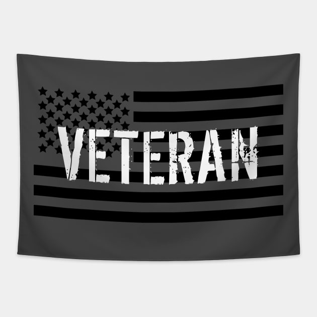 American Flag Veteran Tapestry by LaurenElin