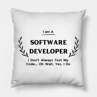 Proud Software Developer Tee - Embrace Expertise Pillow