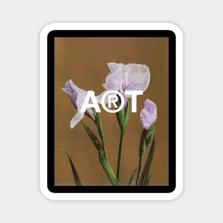 Iris still life vintage flowers Magnet