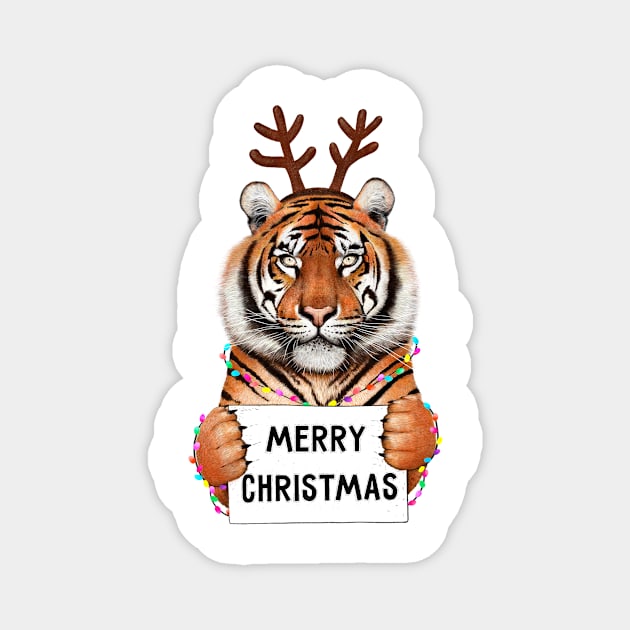 Tiger in Christmas Magnet by kodamorkovkart