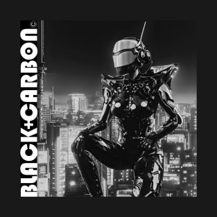 Black Carbon Cyberpunk Assassin 004 T-Shirt