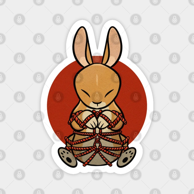 Rope Bunny Magnet by therealfirestarter