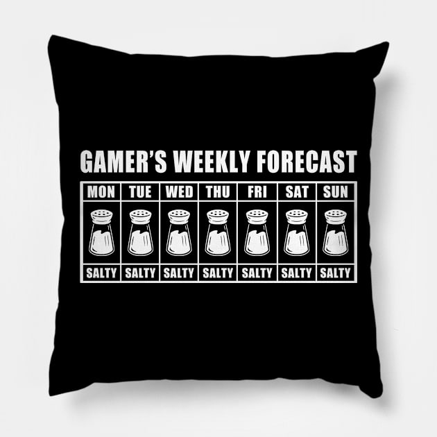 Gamer's Salty Forecast Pillow by Coppi