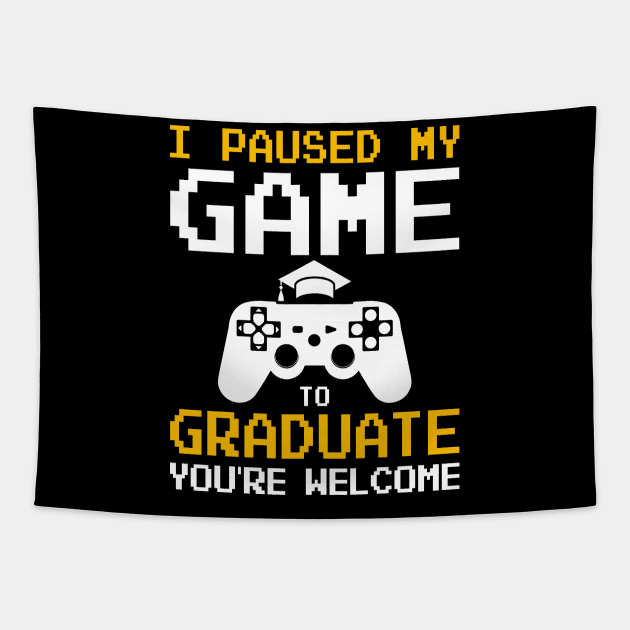 Proud of Class of 2023 Senior Graduate Game Lover Graduation Tapestry by Gendon Design