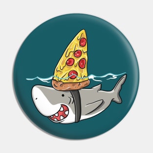 Cute Funny Pizza Shark Men Women Boys Girls Kids Gift Pin