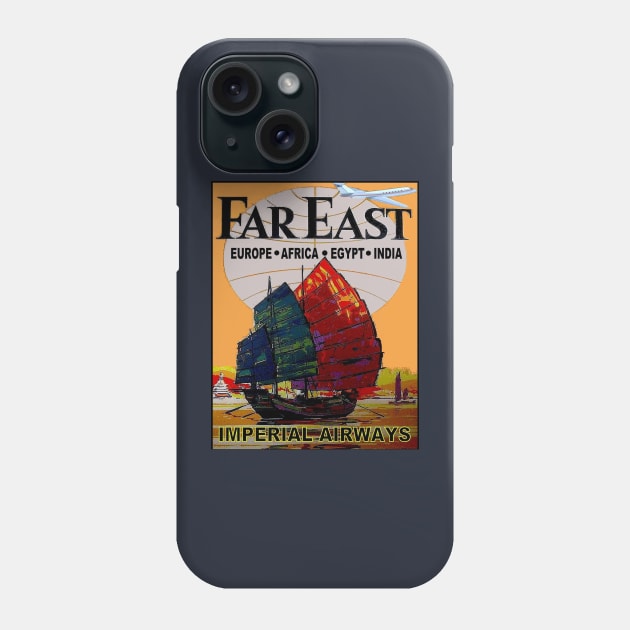 Imperial Airways Travel to the Far East Print Phone Case by posterbobs