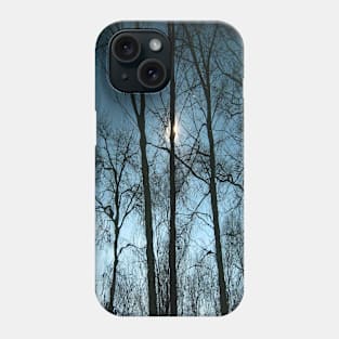 Time Reflection in Blue Phone Case