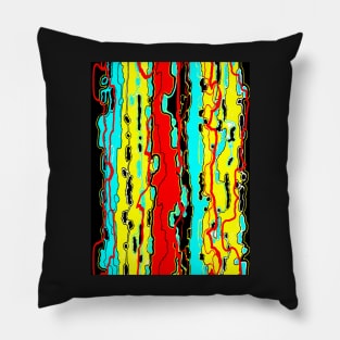 Bush Ants Abstract Digital Var 18 Further Abstracted Pillow