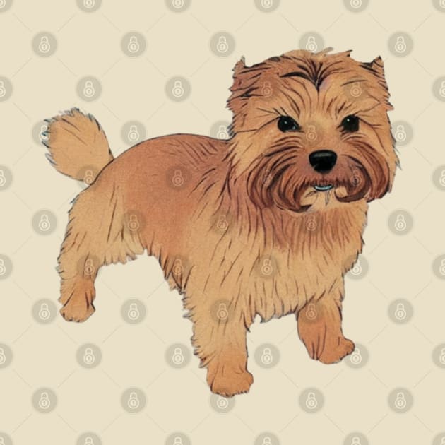 Just A Vintage Norfolk Terrier Dog Mom Cute Puppy by Mochabonk