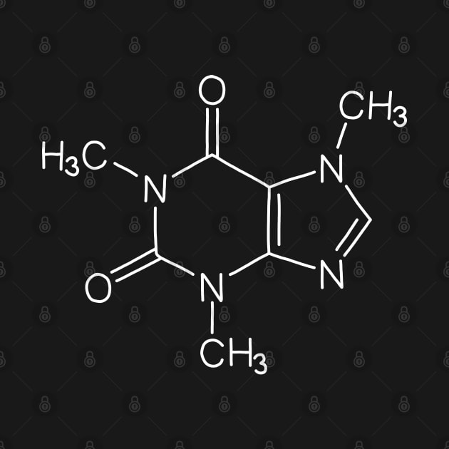Geek Coffee Caffeine Molecule Chemical Compound by ro83land