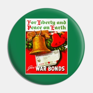 Wonderfully Restored WWII Christmas War Bonds Poster Pin