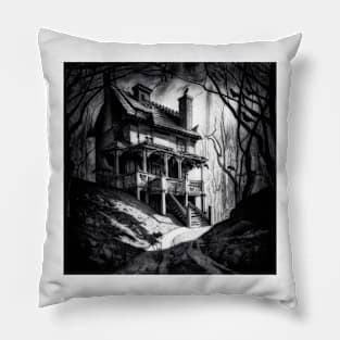 Scary Haunted Mansion Pillow