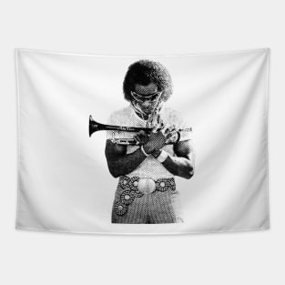 Miles Davis Vintage Halftone Tapestry